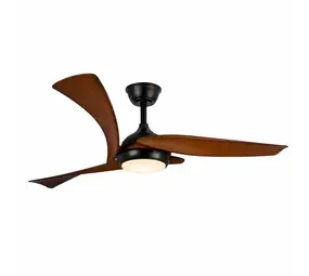 CristalRecord Deckenventilator Enna Ø 137 cm dunkles Holz schwarz CristalRecord Deckenventilator Enna Ø 137 cm dunkles Holz schwarz