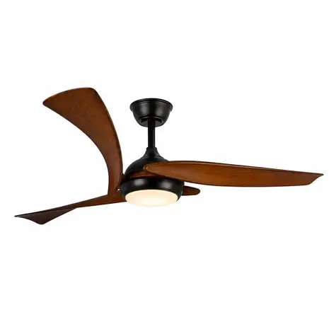 CristalRecord Deckenventilator Enna Ø 137 cm dunkles Holz schwarz CristalRecord Deckenventilator Enna Ø 137 cm dunkles Holz schwarz
