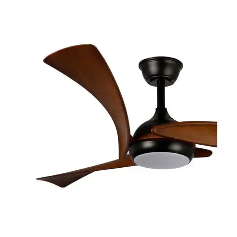 CristalRecord Deckenventilator Enna Ø 137 cm dunkles Holz schwarz CristalRecord Deckenventilator Enna Ø 137 cm dunkles Holz schwarz
