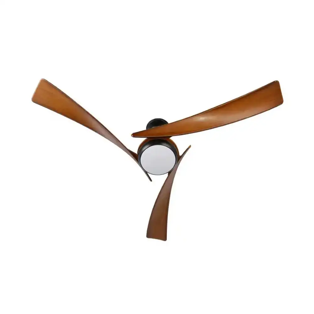 CristalRecord Deckenventilator Enna Ø 137 cm dunkles Holz schwarz CristalRecord Deckenventilator Enna Ø 137 cm dunkles Holz schwarz