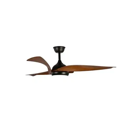 CristalRecord Deckenventilator Enna Ø 137 cm dunkles Holz schwarz CristalRecord Deckenventilator Enna Ø 137 cm dunkles Holz schwarz