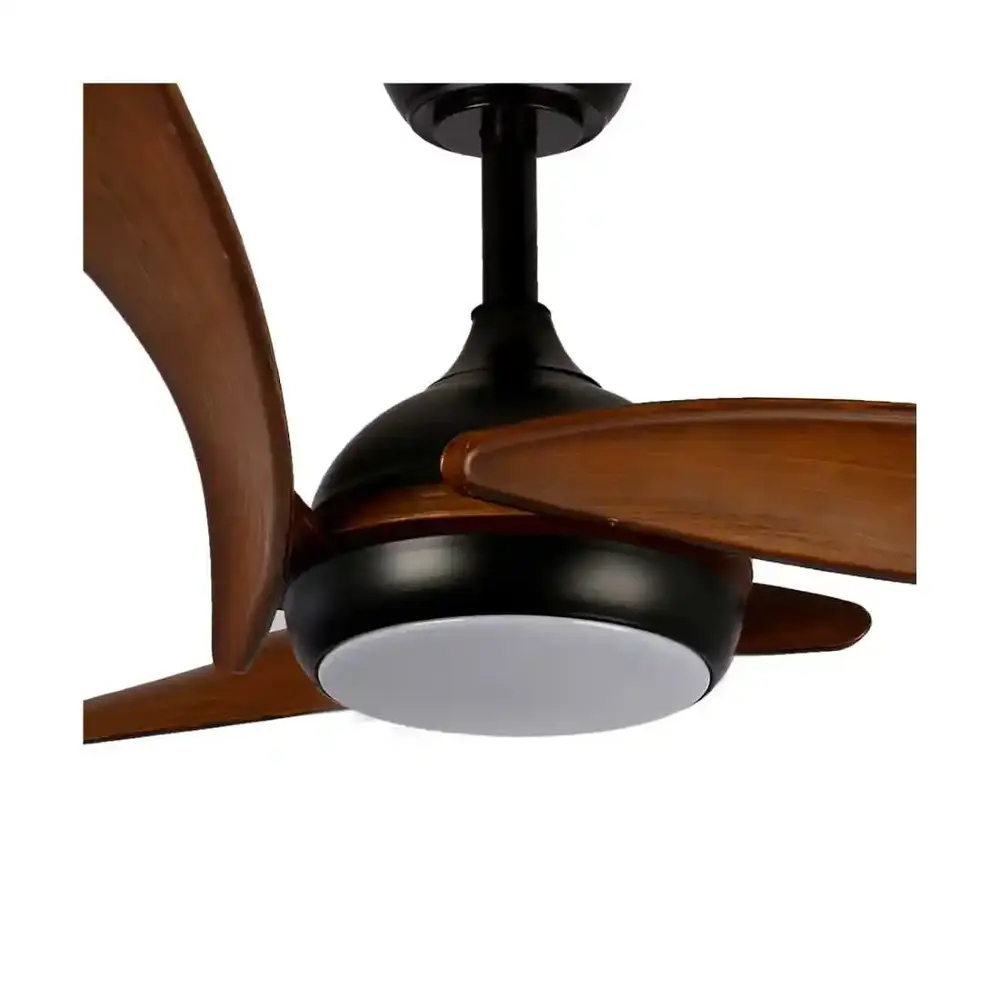 CristalRecord Deckenventilator Enna Ø 137 cm dunkles Holz schwarz CristalRecord Deckenventilator Enna Ø 137 cm dunkles Holz schwarz