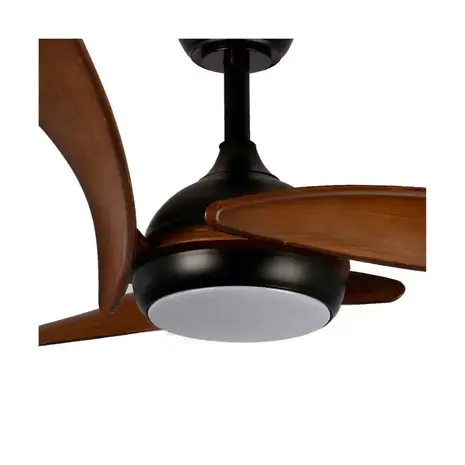 CristalRecord Deckenventilator Enna Ø 137 cm dunkles Holz schwarz CristalRecord Deckenventilator Enna Ø 137 cm dunkles Holz schwarz