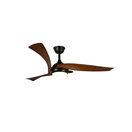 CristalRecord Deckenventilator Enna Ø 137 cm dunkles Holz schwarz CristalRecord Deckenventilator Enna Ø 137 cm dunkles Holz schwarz
