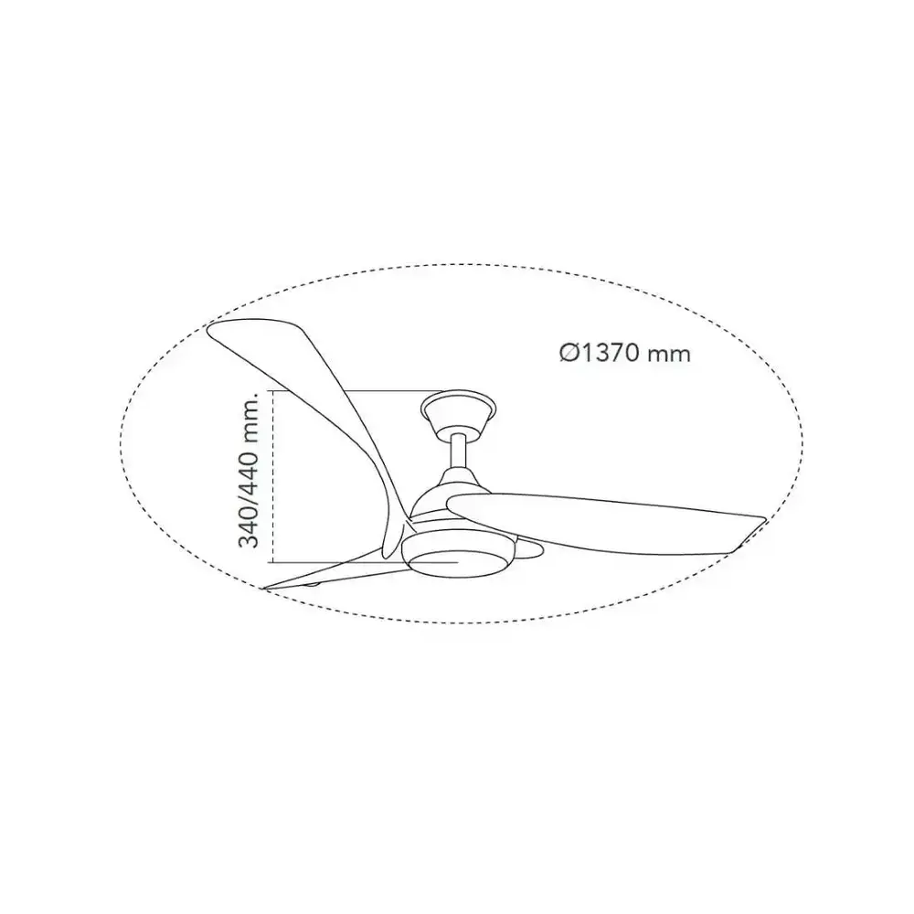CristalRecord Deckenventilator Enna Ø 137 cm dunkles Holz schwarz CristalRecord Deckenventilator Enna Ø 137 cm dunkles Holz schwarz
