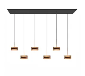 Highlight Pendelleuchte Mini Enzo 6-flammig L 130 cm x 20 cm schwarz Highlight Pendelleuchte Mini Enzo 6-flammig L 130 cm x 20 cm schwarz