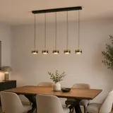 Highlight Pendelleuchte Mini Enzo 5-flammig L 120 cm schwarz