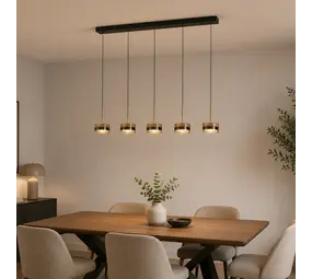 Highlight Pendelleuchte Mini Enzo 5-flammig L 120 cm schwarz Highlight Pendelleuchte Mini Enzo 5-flammig L 120 cm schwarz