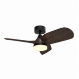 CristalRecord Deckenventilator Bryan Ø 92 cm Holz schwarz