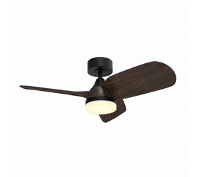CristalRecord Deckenventilator Bryan Ø 92 cm Holz schwarz