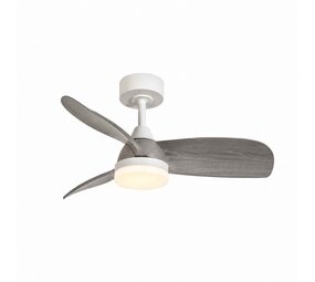 CristalRecord Deckenventilator Bryan Ø 92 cm grau weiß