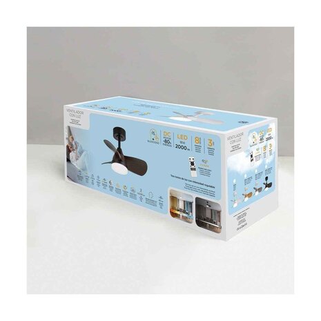 CristalRecord Deckenventilator Bryan Ø 92 cm Holz weiß