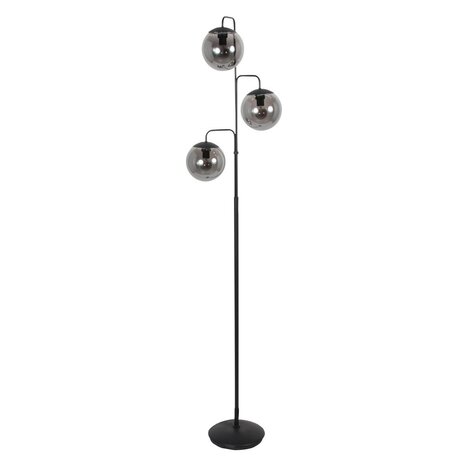 Steinhauer Stehleuchte Bollique 3-flammig H 172 cm schwarz