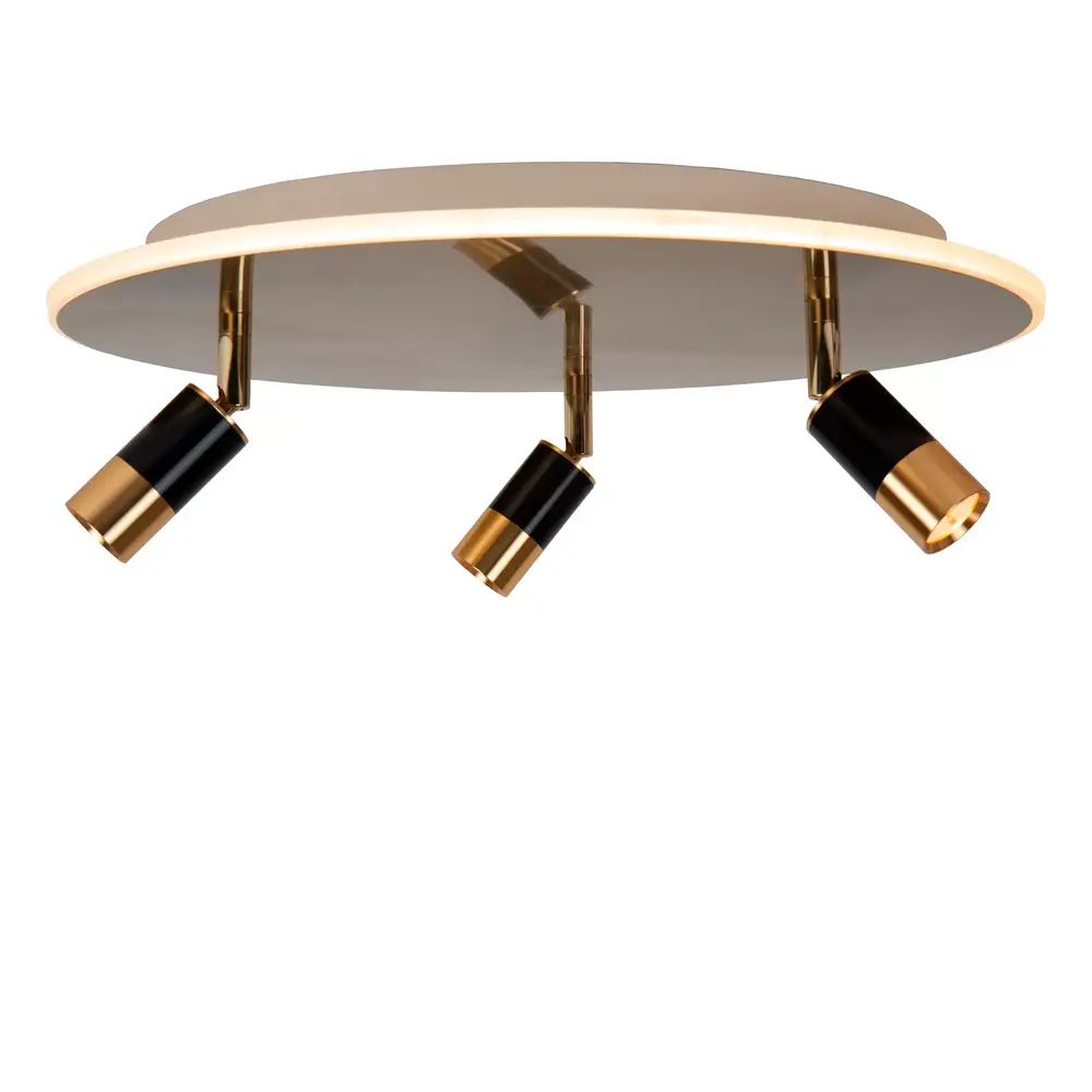 Lucide JUBEL - Deckenleuchte - Ø 48 cm - LED - CCT - 2700K - Matt Gold / Messing