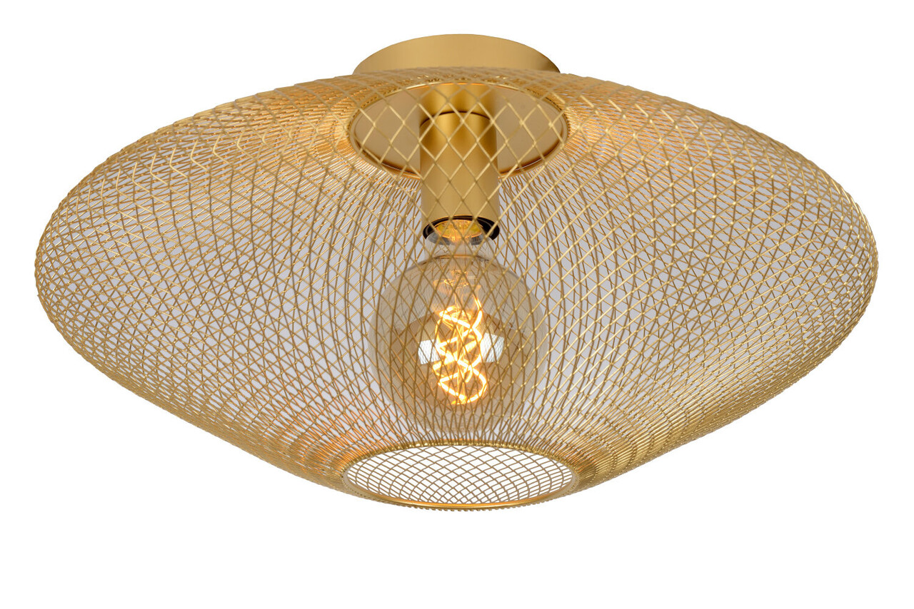 Lucide MESH - Deckenleuchte - Ø 45 cm - 1xE27 - Matt Gold / Messing Lucide MESH - Deckenleuchte - Ø 45 cm - 1xE27 - Matt Gold / Messing