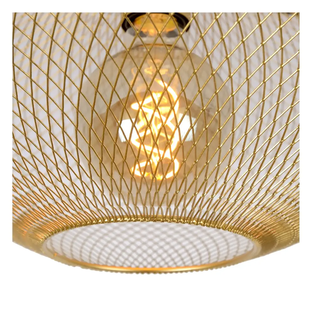 Lucide MESH - Deckenleuchte - Ø 45 cm - 1xE27 - Matt Gold / Messing Lucide MESH - Deckenleuchte - Ø 45 cm - 1xE27 - Matt Gold / Messing