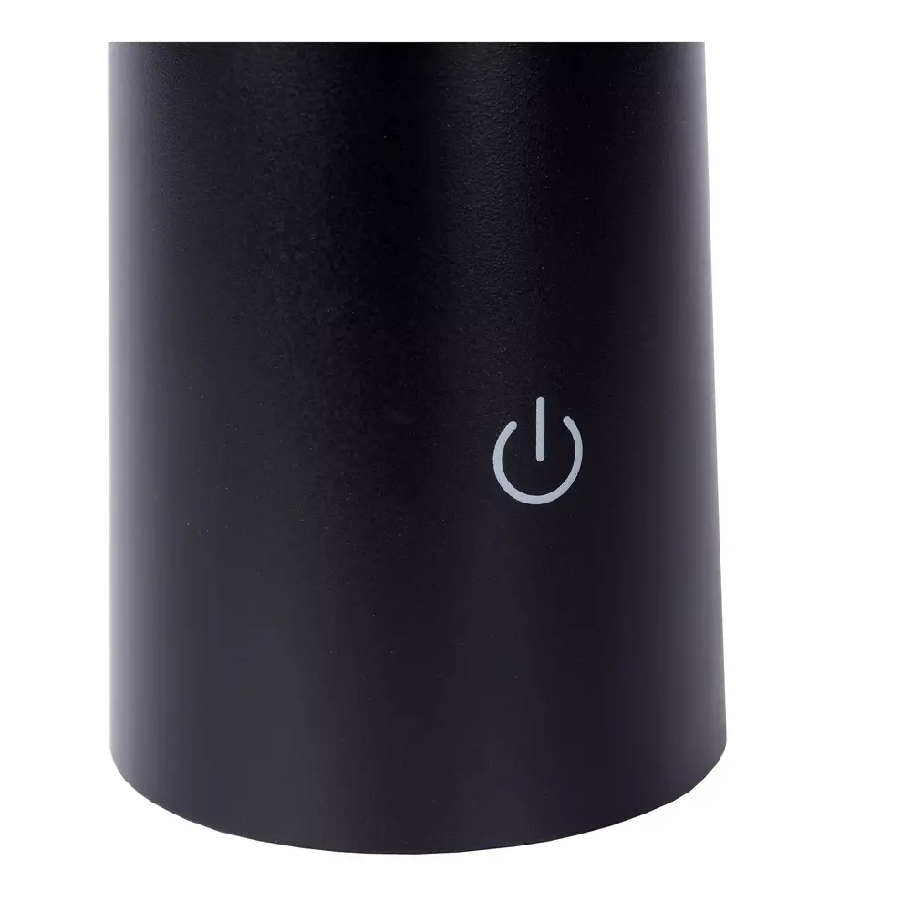 Lucide JIVE - Wiederaufladbare Tischleuchte Innen/Außen - Batterie/Batterie - Ø 13,7 cm - LED Dimb. - CCT - 1x3W 2800K/6500K - IP44 - Schwarz