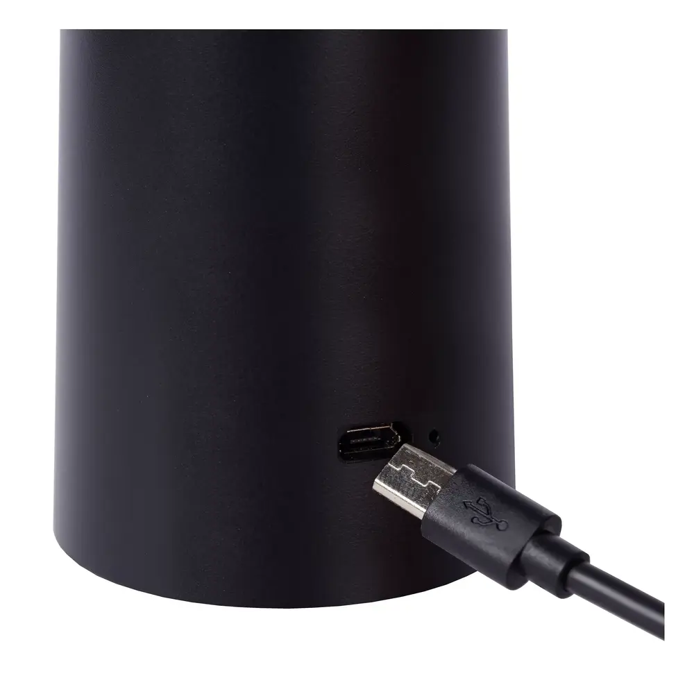 Lucide JIVE - Wiederaufladbare Tischleuchte Innen/Außen - Batterie/Batterie - Ø 13,7 cm - LED Dimb. - CCT - 1x3W 2800K/6500K - IP44 - Schwarz
