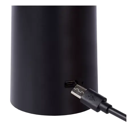 Lucide JIVE - Wiederaufladbare Tischleuchte Innen/Außen - Batterie/Batterie - Ø 13,7 cm - LED Dimb. - CCT - 1x3W 2800K/6500K - IP44 - Schwarz