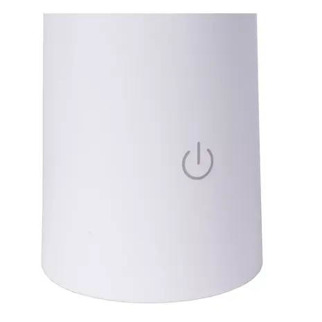 Lucide JIVE - Wiederaufladbare Tischleuchte Innen/Außen - Batterie/Batterie - Ø 13,7 cm - LED Dimb. - CCT - 1x3W 2800K/6500K - IP44 - Weiß
