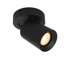 Artdelight Spot Megano 1-flammig rund schwarz Artdelight Spot Megano 1-flammig rund schwarz