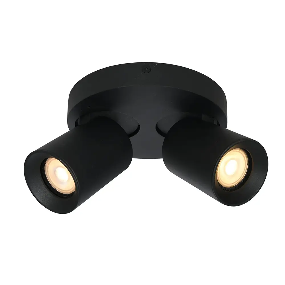 Artdelight Spot Megano 2-flammig Ø 17 cm schwarz Artdelight Spot Megano 2-flammig Ø 17 cm schwarz