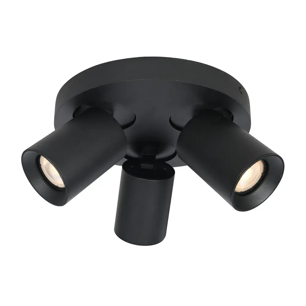 Artdelight Spot Megano 3-flammig Ø 22 cm schwarz Artdelight Spot Megano 3-flammig Ø 22 cm schwarz