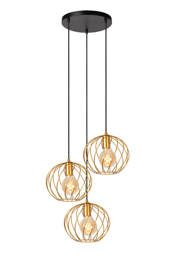 Lucide DANZA - Hängeleuchte - Ø 50 cm - 3xE27 - Matt Gold / Messing