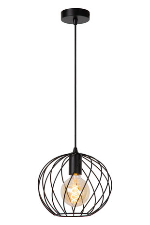 Lucide DANZA - Hängeleuchte - Ø 25 cm - 1xE27 - Schwarz Lucide DANZA - Hängeleuchte - Ø 25 cm - 1xE27 - Schwarz