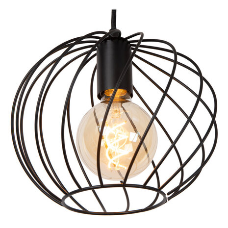 Lucide DANZA - Hängeleuchte - Ø 25 cm - 1xE27 - Schwarz Lucide DANZA - Hängeleuchte - Ø 25 cm - 1xE27 - Schwarz