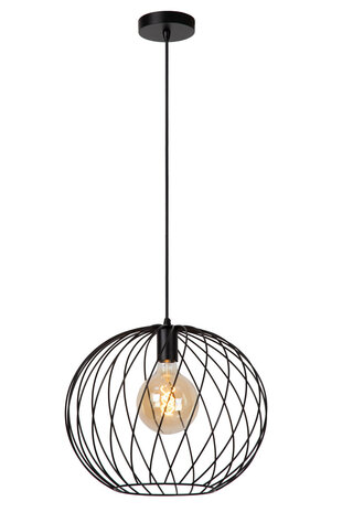 Lucide DANZA - Hängeleuchte - Ø 40 cm - 1xE27 - Schwarz Lucide DANZA - Hängeleuchte - Ø 40 cm - 1xE27 - Schwarz