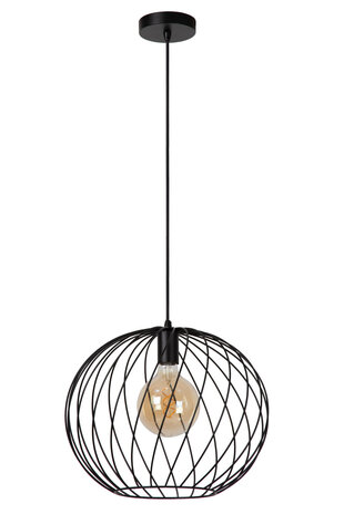 Lucide DANZA - Hängeleuchte - Ø 40 cm - 1xE27 - Schwarz Lucide DANZA - Hängeleuchte - Ø 40 cm - 1xE27 - Schwarz