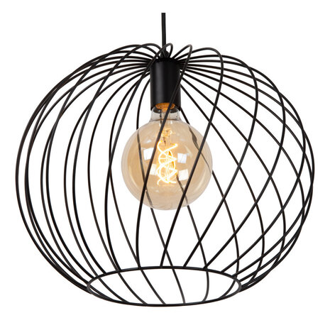 Lucide DANZA - Hängeleuchte - Ø 40 cm - 1xE27 - Schwarz Lucide DANZA - Hängeleuchte - Ø 40 cm - 1xE27 - Schwarz