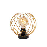 Lucide DANZA - Tischleuchte - Ø 25 cm - 1xE27 - Mattes Gold / Messing