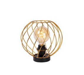 Lucide DANZA - Tischleuchte - Ø 25 cm - 1xE27 - Mattes Gold / Messing