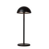 Lucide JOY - Wiederaufladbare Tischleuchte Innen/Außen - Batterie/Batterie - Ø 12 cm - LED Dimb. - 1x1,5W 3000K - IP54 - Schwarz