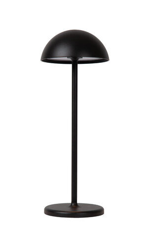 Lucide JOY - Wiederaufladbare Tischleuchte Innen/Außen - Batterie/Batterie - Ø 12 cm - LED Dimb. - 1x1,5W 3000K - IP54 - Schwarz