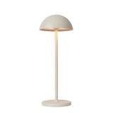 Lucide JOY - Wiederaufladbare Tischleuchte Innen/Außen - Batterie/Batterie - Ø 12 cm - LED Dimb. - 1x1,5W 3000K - IP54 - Weiß