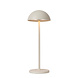 Lucide JOY - Wiederaufladbare Tischleuchte Innen/Außen - Batterie/Batterie - Ø 12 cm - LED Dimb. - 1x1,5W 3000K - IP54 - Weiß