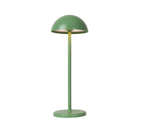 Lucide JOY - Wiederaufladbare Tischleuchte Innen/Außen - Batterie/Batterie - Ø 12 cm - LED Dimb. - 1x1,5W 3000K - IP54 - Grün