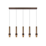 Lucide MARGARY - Hängeleuchte - LED Dimb. - 5x4,2W 2700K - Kaffee
