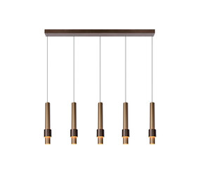 Lucide MARGARY - Hängeleuchte - LED Dimb. - 5x4,2W 2700K - Kaffee