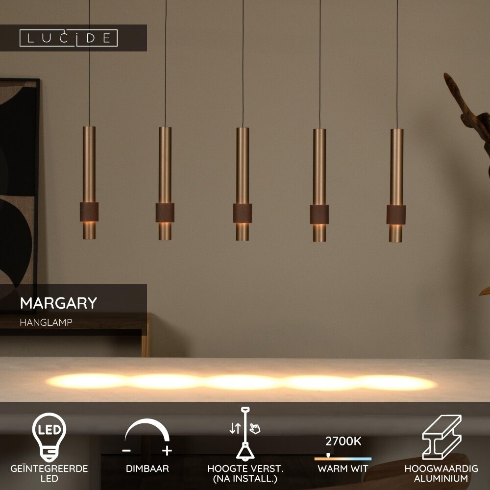 Lucide MARGARY - Hängeleuchte - LED Dimb. - 5x4,2W 2700K - Kaffee Lucide MARGARY - Hängeleuchte - LED Dimb. - 5x4,2W 2700K - Kaffee