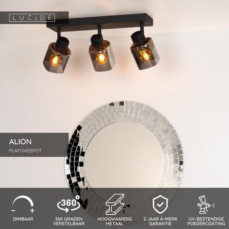 Lucide ALION - Deckenstrahler - 3xE14 - Schwarz Lucide ALION - Deckenstrahler - 3xE14 - Schwarz