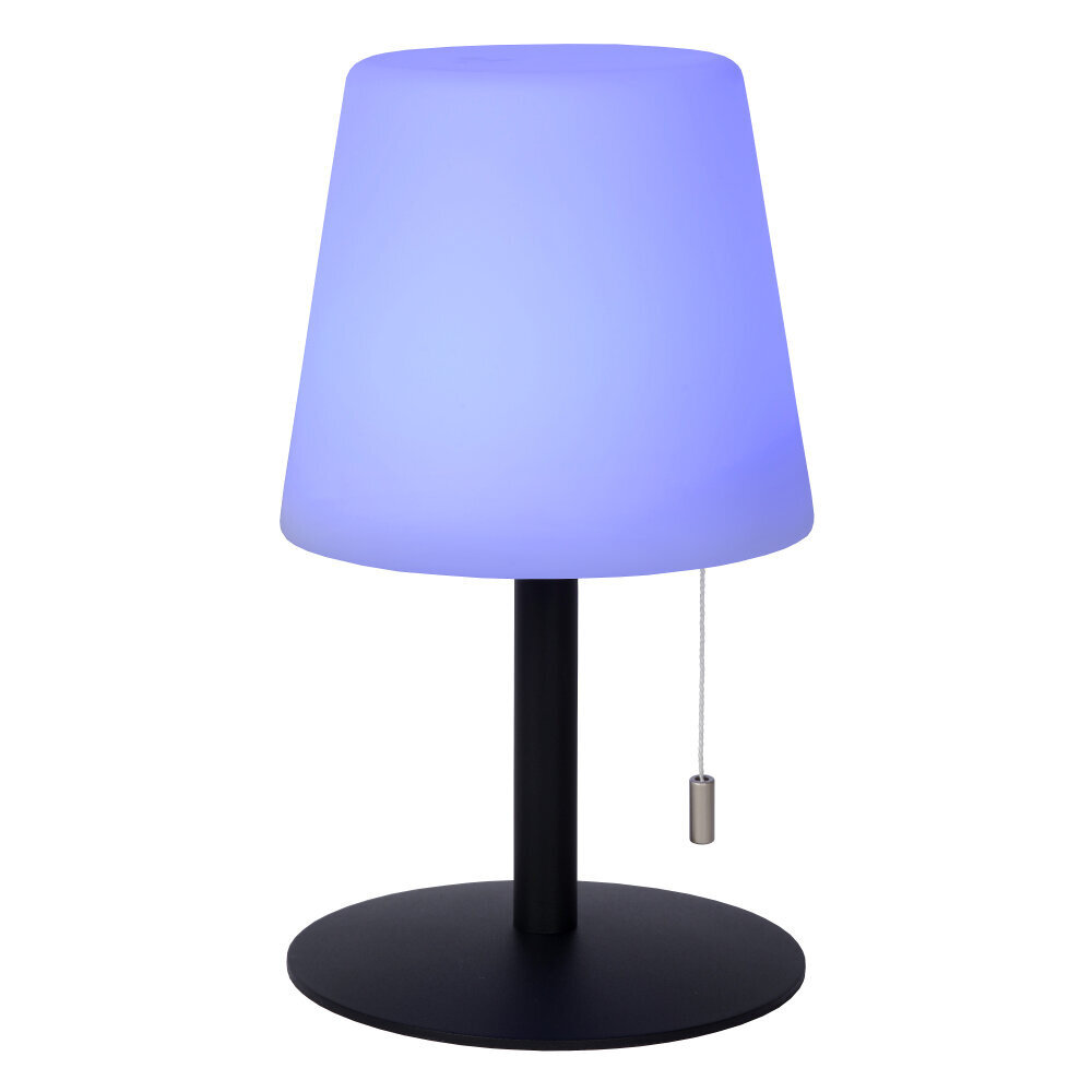 Lucide RIO - Wiederaufladbare Tischleuchte Innen/Außen - Batterie/Batterie - Ø 15,5 cm - LED Dimb. - 1x1,8W 3000K - IP44 - RGB - Mehrfarbig