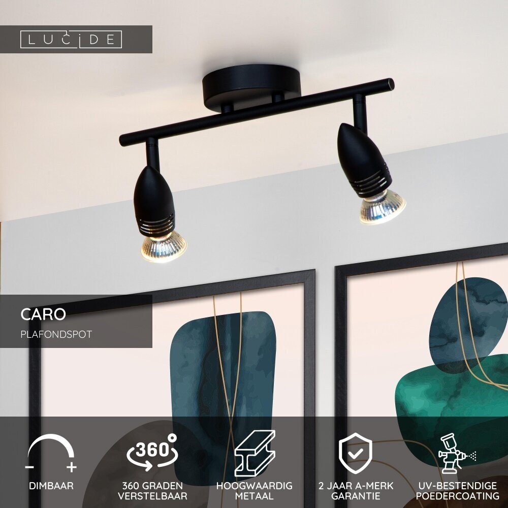 Lucide CARO - Deckenstrahler - 2xGU10 - Schwarz
