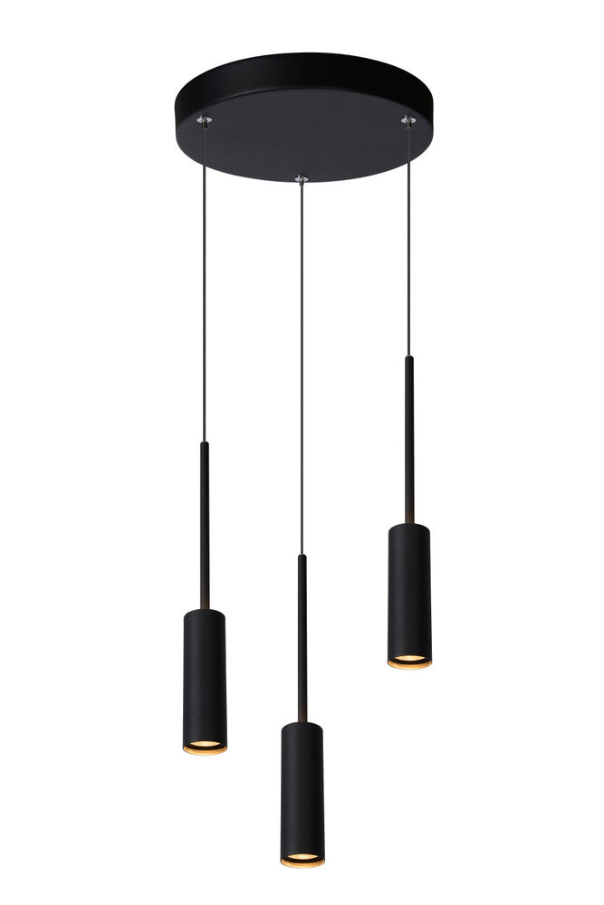 Lucide TUBULE - Hängeleuchte - Ø 26 cm - LED - 3x7W 2700K - Schwarz Lucide TUBULE - Hängeleuchte - Ø 26 cm - LED - 3x7W 2700K - Schwarz