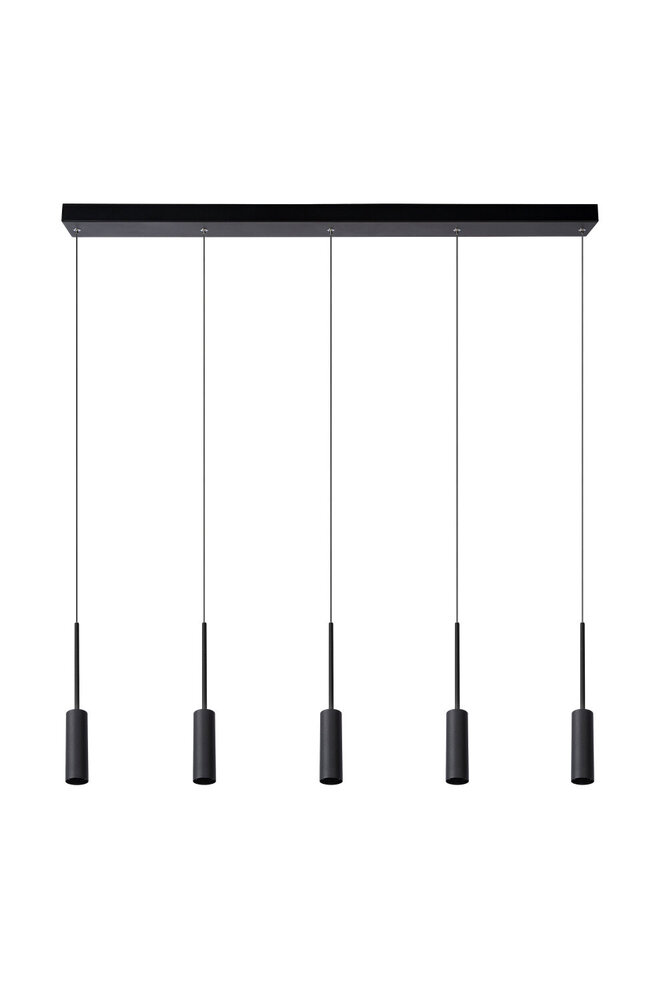 Lucide TUBULE - Hängeleuchte - LED - 5x7W 2700K - Schwarz Lucide TUBULE - Hängeleuchte - LED - 5x7W 2700K - Schwarz