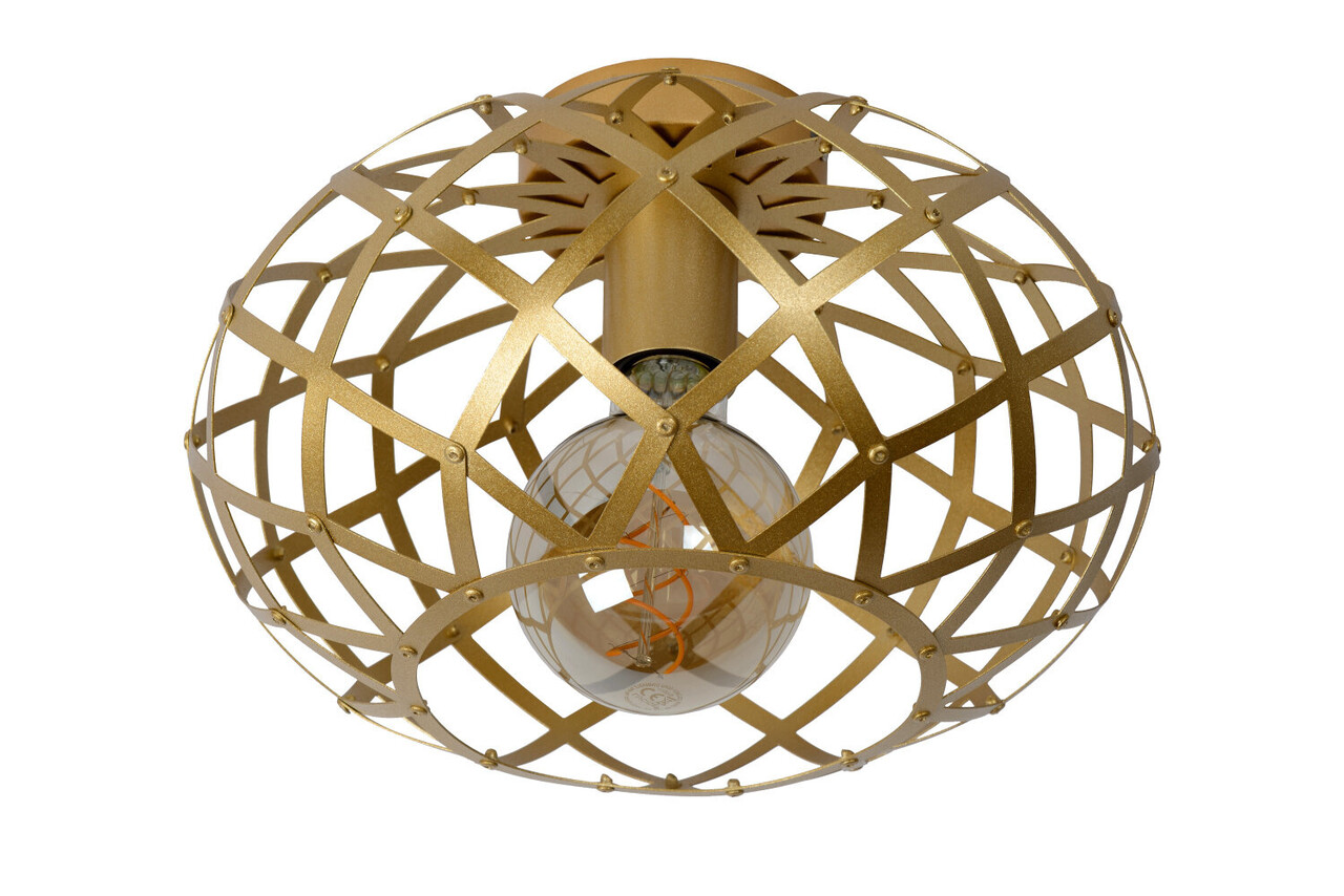 Lucide WOLFRAM - Deckenleuchte - Ø 30 cm - 1xE27 - Matt Gold / Messing Lucide WOLFRAM - Deckenleuchte - Ø 30 cm - 1xE27 - Matt Gold / Messing