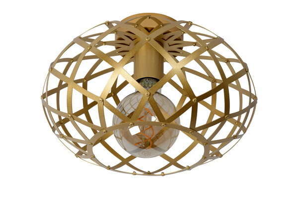 Lucide WOLFRAM - Deckenleuchte - Ø 30 cm - 1xE27 - Matt Gold / Messing Lucide WOLFRAM - Deckenleuchte - Ø 30 cm - 1xE27 - Matt Gold / Messing